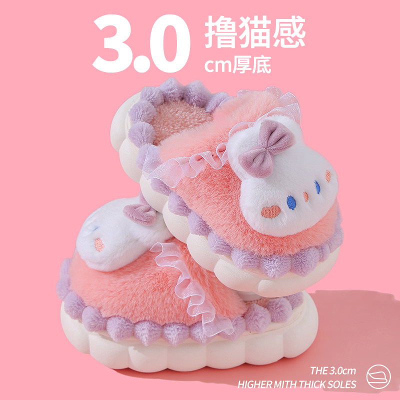 儿童棉拖鞋男女孩2023新款秋冬季宝宝保暖卡通T防滑外穿室内家居