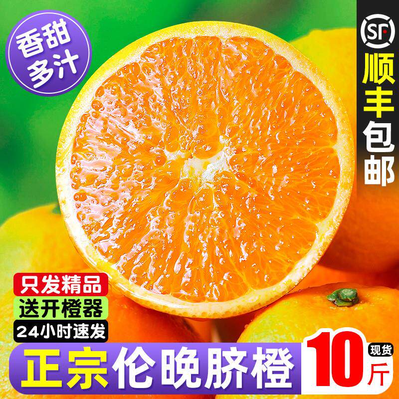 顺丰包邮新鲜正宗伦晚脐橙10斤大果孕妇水果当季整箱甜橙秭归橙子