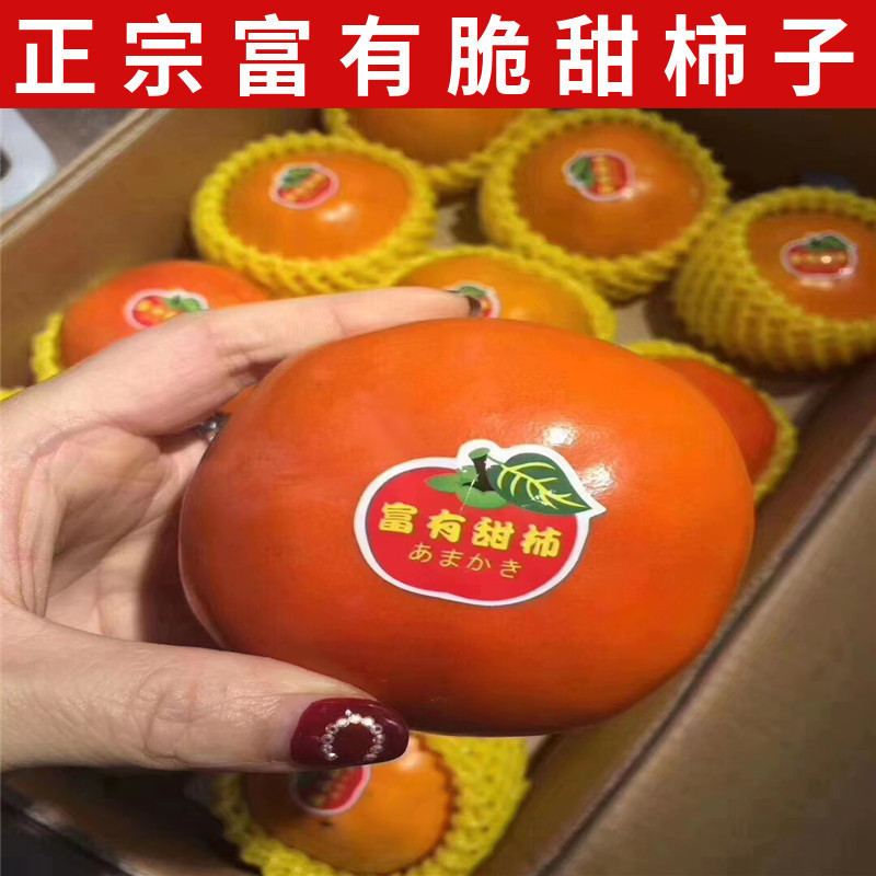 台湾品种富有脆甜柿5斤新鲜水果太秋柿子纯甜不涩口当季时令整箱