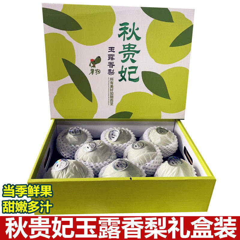正宗隰县玉露香梨脆甜无渣时令新鲜水果梨子7斤礼盒大果