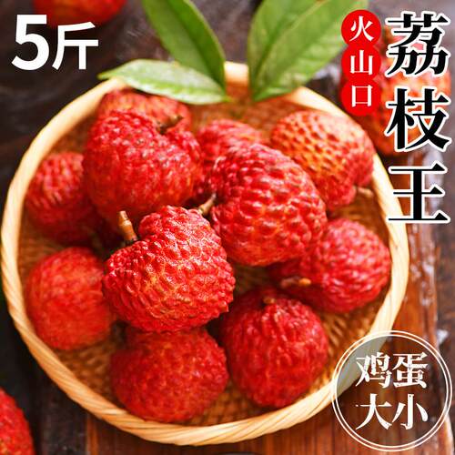 正宗海南荔枝王当季新鲜水果包邮整箱巨霸超大鲜果火山口现摘应季