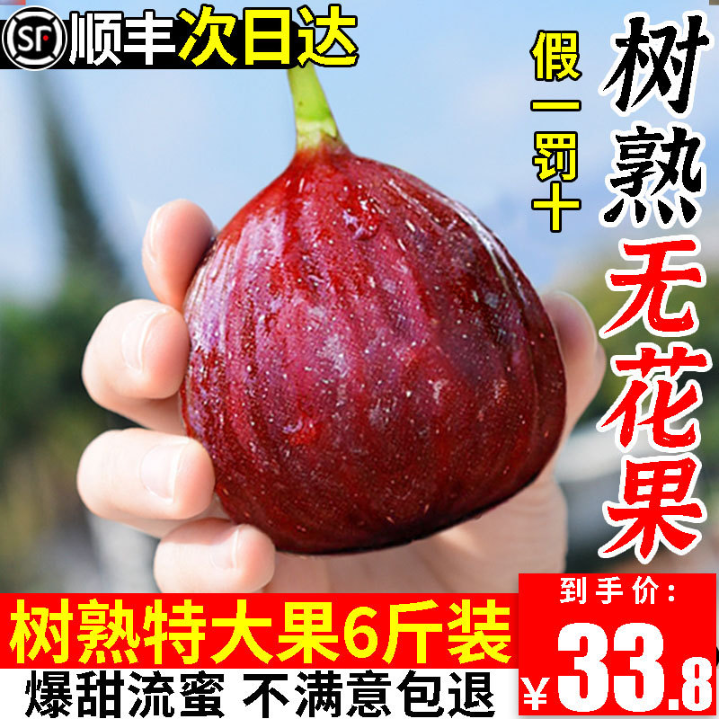 无花果新鲜水果特大果青红皮格莱斯波姬红生鲜现摘糖包子一级应季