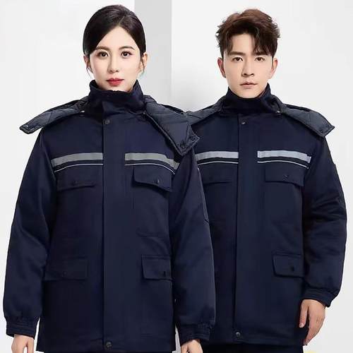 防静电冬季加厚工作服棉衣男加油站加气站电工劳保服棉袄耐磨套装