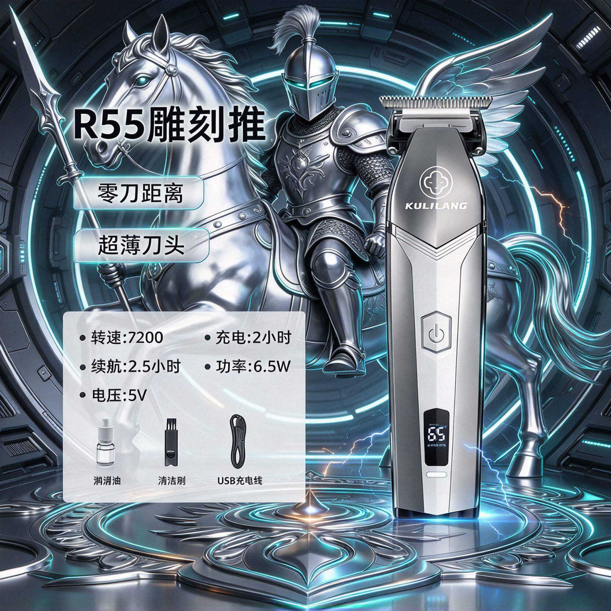 【买贵必赔】库里狼R55F雕刻电剪