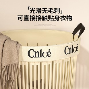 奶油风脏衣篓高颜值轻奢脏衣服收纳筐高级感家用大容量脏衣篮口篓