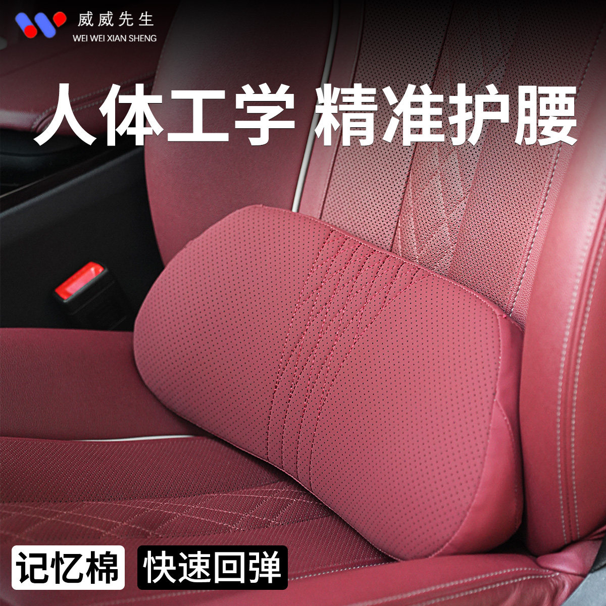 人体工学车载头枕腰靠套装