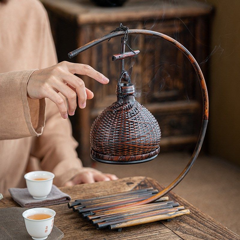 竹编复古d香炉室内香薰炉仿古居家香插茶道摆件挂饰,特色手工艺,竹编/竹雕,淘宝优惠券,粉丝福利购,淘宝优惠卷