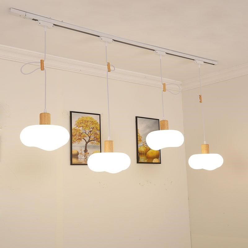 新款可移位轨道吊灯日式餐厅补光商店吧台可调节奶油风护眼散光灯,家装灯饰光源,明装射灯,淘宝优惠券,粉丝福利购,淘宝优惠卷