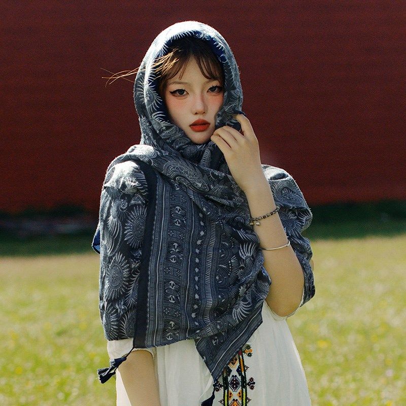 民族风棉麻围g巾女夏季披肩云南茶卡盐湖旅游防晒沙滩巾大丝巾纱,服饰配件/皮带/帽子/围巾,围巾/丝巾/披肩,淘宝优惠券,粉丝福利购,淘宝优惠卷