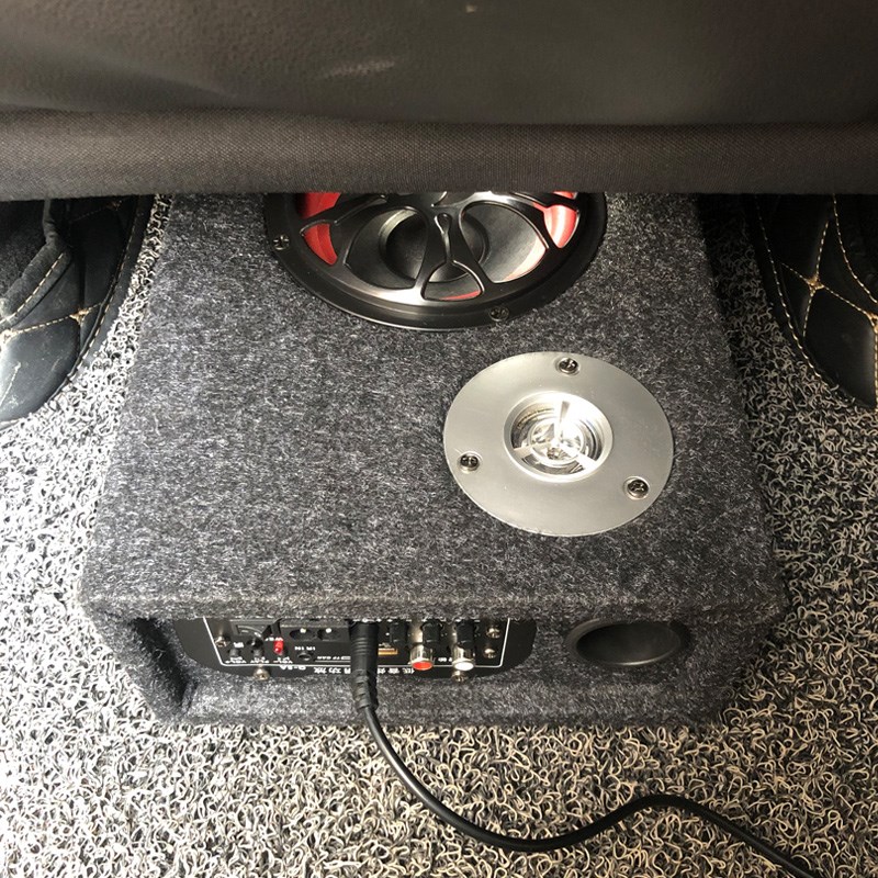 5寸方形车载低音炮无线蓝牙音箱车用12V24伏汽车货车音箱改装专用