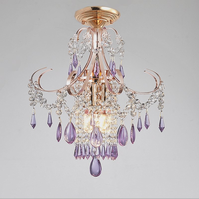 欧式轻奢水晶过道灯走廊小吊灯美式楼梯衣帽间灯玄关阳台灯门厅灯