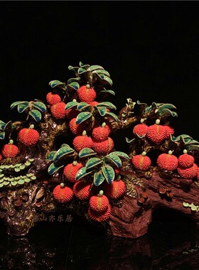 石湾公仔陶瓷满堂红摆件玄关客厅电E视柜荔枝装饰品乔迁新居送礼