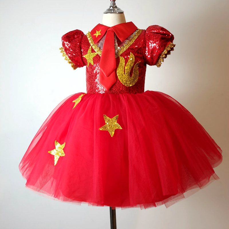 儿童唱歌礼服幼儿园舞蹈朗诵表演服装小学生大合唱团演出蓬蓬纱裙