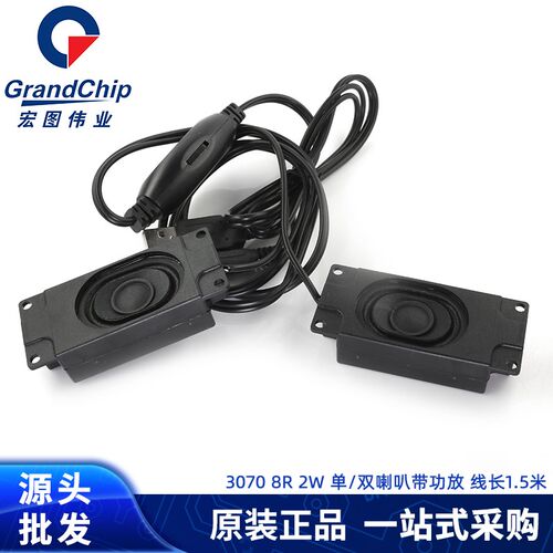 3070小音箱喇叭自带功放8R 2W单/双喇叭电脑电视音响扩音器扬声器