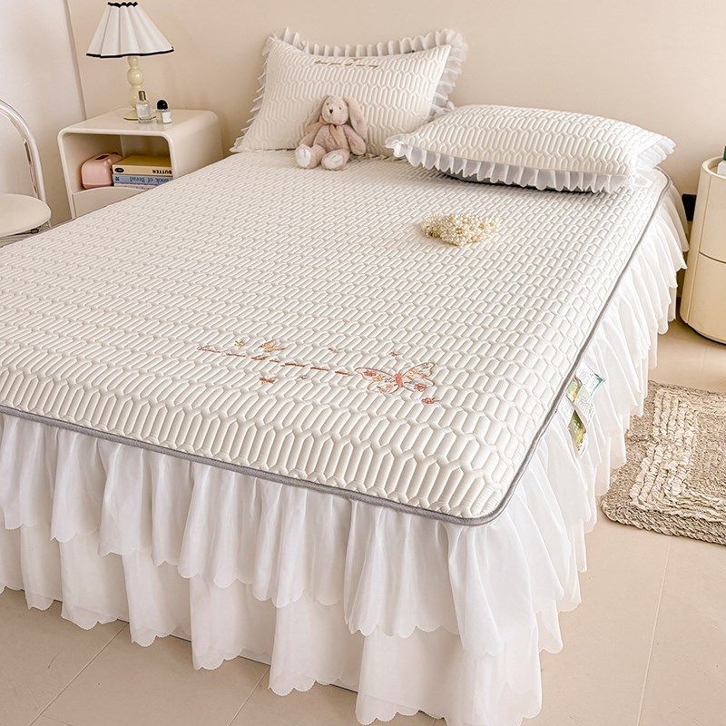 母婴a类天然乳胶凉席三件套x夏季冰丝凉席可水洗床裙款空调软席子,床上用品,乳胶席,淘宝优惠券,粉丝福利购,淘宝优惠卷