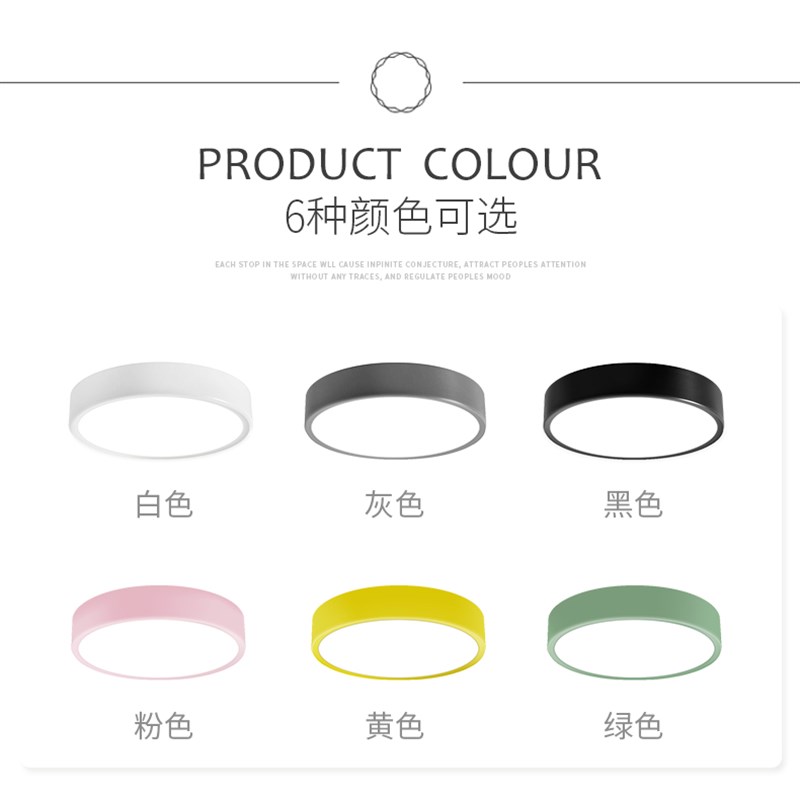 超薄明装筒灯圆形极简无边框客厅无主F灯具卧室家用玄关过道天花