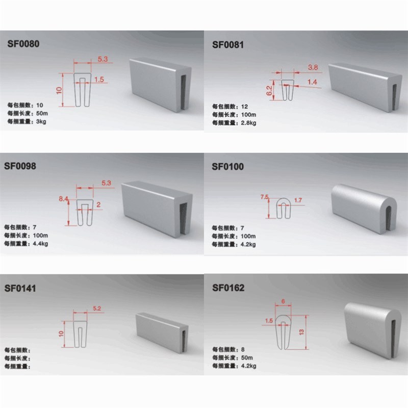 U型橡胶密封条成套电气柜体机柜包边条PVC防刮隔音皮条T1.1mm-2mm