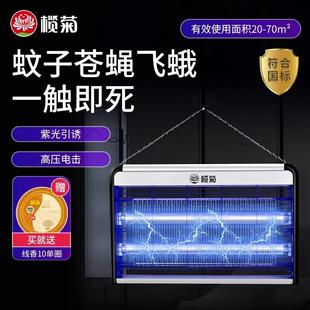 榄菊灭蚊灯家用室内灭蝇灯餐厅饭店户外用电灭蚊子器铺挂墙