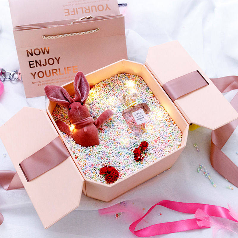 生日礼物盒高级仪式感口红礼盒包装盒送男生女友伴手礼盒空