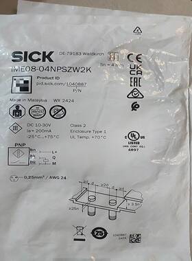 西克接近开关IME08-04NPSZW2K，1040887询价