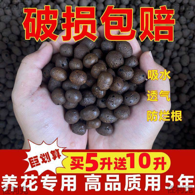 陶粒垫底花卉种植陶粒土金钱树发财树多肉铺面石土栽培水培陶粒