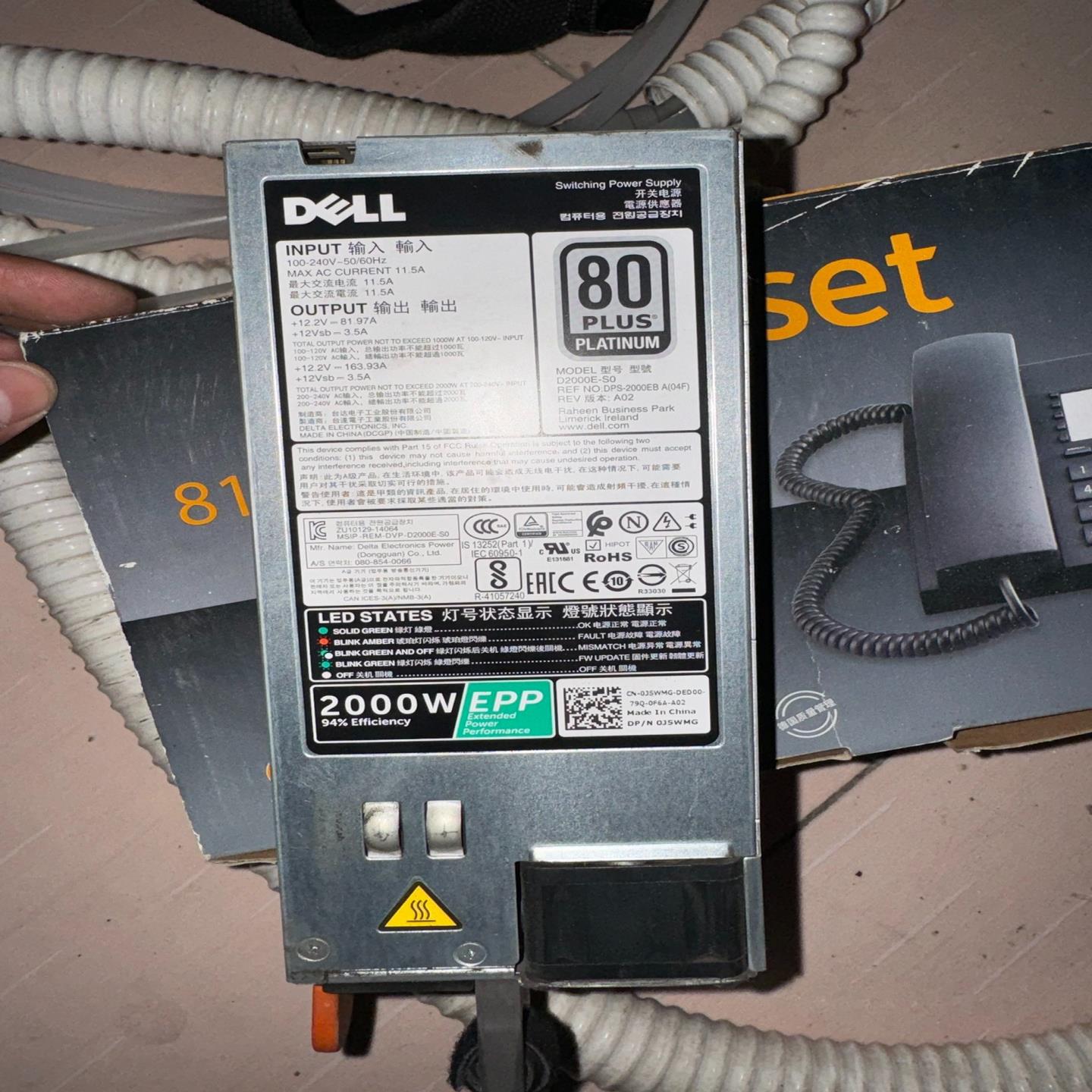 议价DELL R730 FX2 电源2000W 成色新 有两个