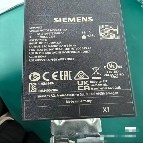 议价6SL3120-1TE21-8AD0