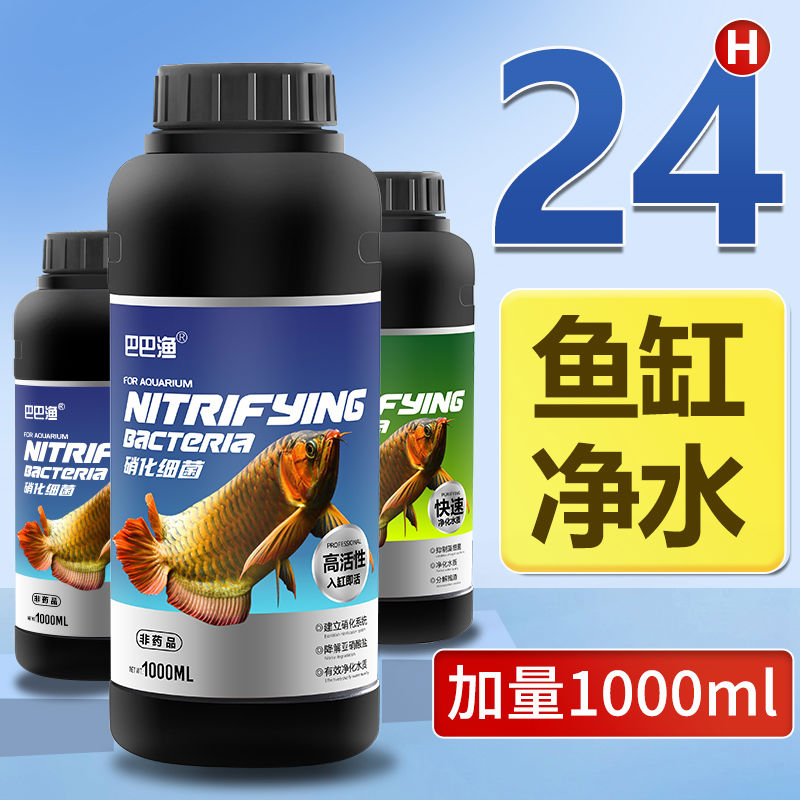 硝化细菌鱼缸用净水剂养鱼水质稳定净化水族鱼药消毒消化活菌