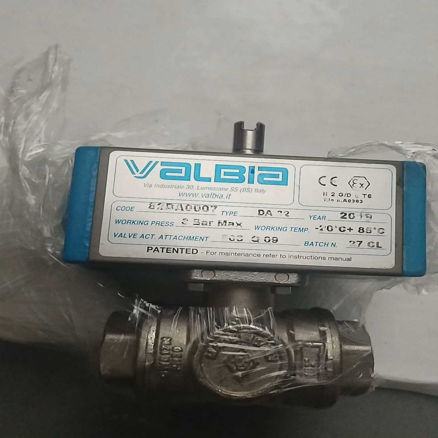 议价意大利进口VALBIA执行器82DA0007   VFN21