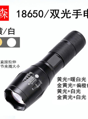 芮森双光源暖白黄光橙色日落夕阳灯人像摄影轮廓补光灯调焦手