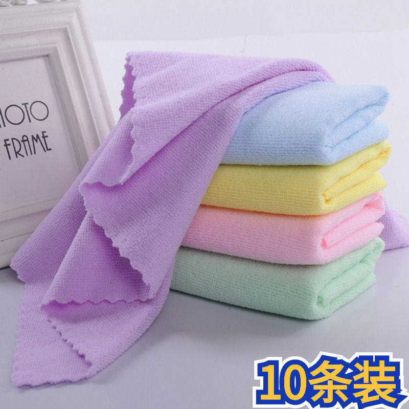 10条装毛巾洗脸擦手面巾不掉毛柔软吸水家用抹布洗浴宾馆礼品