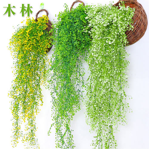 仿真花藤条花藤假花绢花金钟柳壁挂客厅铺管道墙面装饰室内