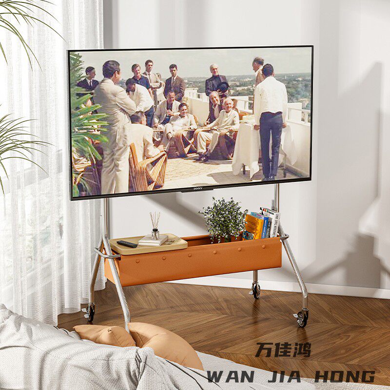 电视落地支架客厅卧室不锈钢可移动式简约挂架32-85寸 家用带刹车