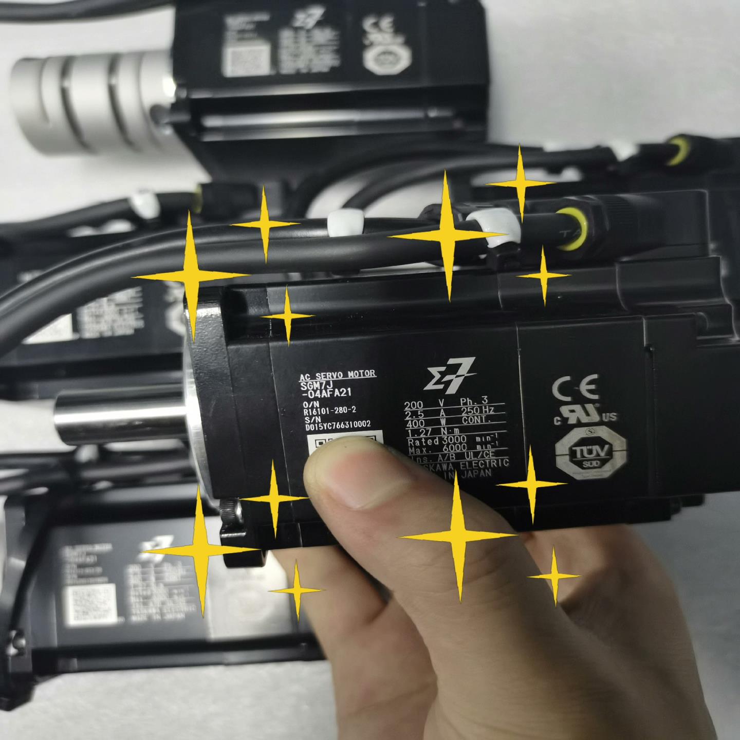 (工仔机械）安川SGM7J-04AFA21，正常件，成色新，功能