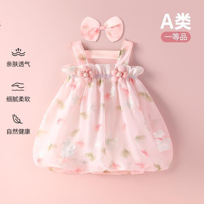 万人抢婴儿夏天连衣裙2025新款宝宝外出公主裙子夏季背带裙周岁礼