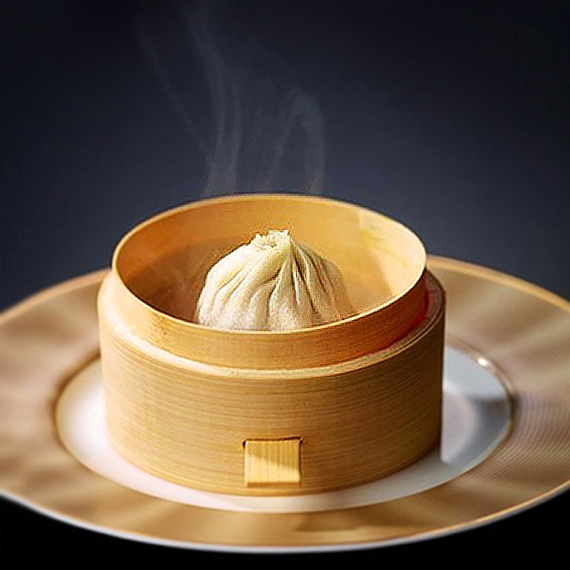 迷你小蒸笼鲍鱼笼竹制小笼包精蒸笼带把手小笼屉用烧卖点