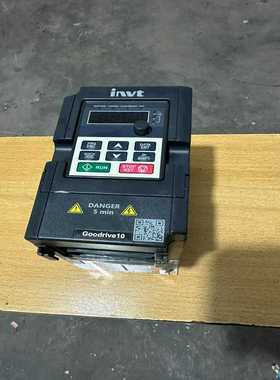 9成新英威腾GD10-0R7G-S2-B变频器0.75KW2（gg设备）
