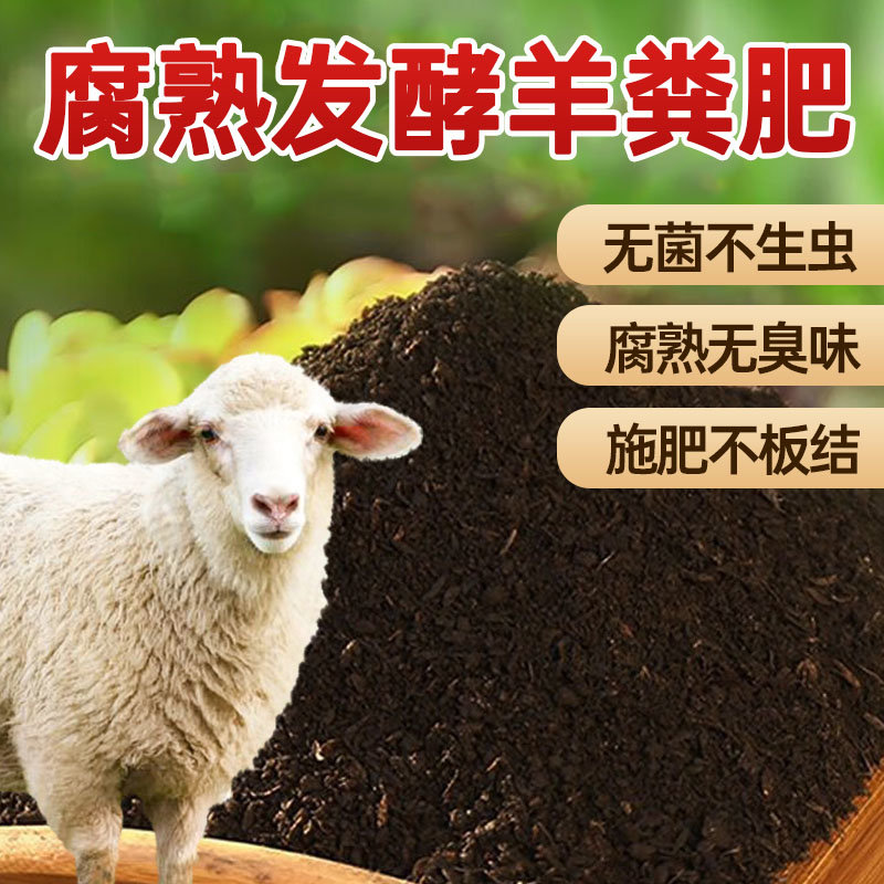 种菜羊粪肥有机肥发酵羊粪蛋鸡粪肥腐熟肥料种蔬菜花卉专用肥