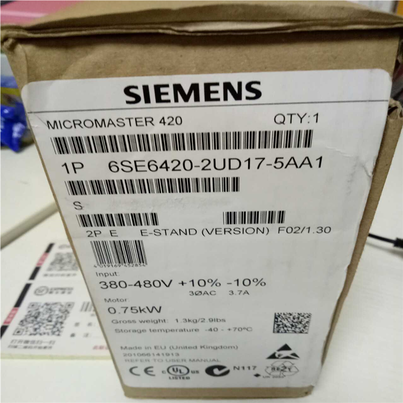 6SE6420-2UD17-5AA1西门子M420变频器0.75KW6SE6420-2UD17-5AA1