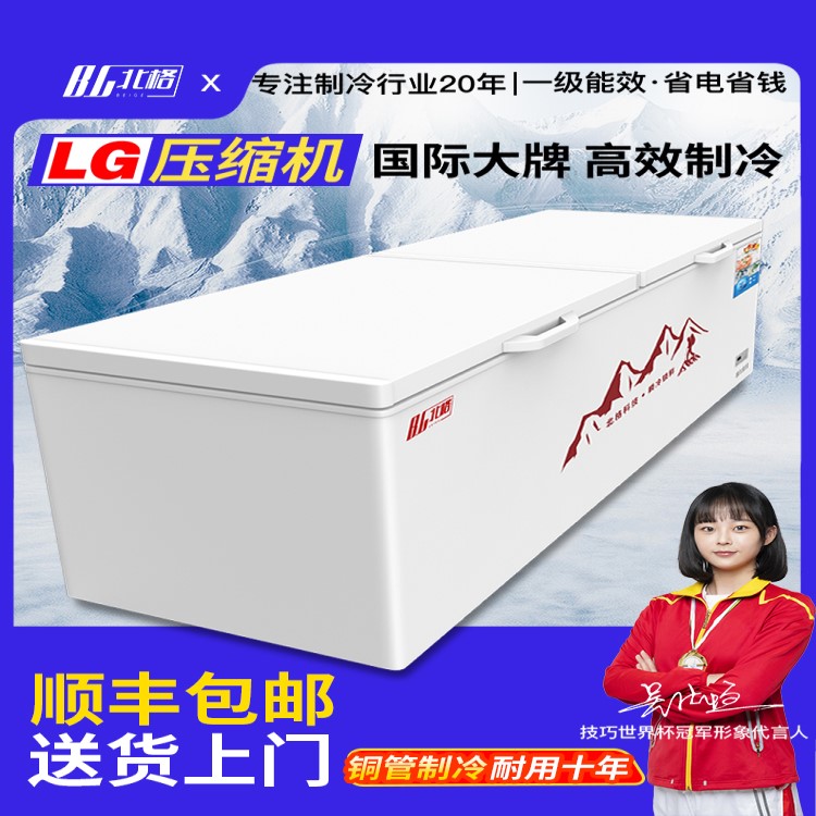 冰柜商用全冷冻柜家用冷藏两用大容量卧式双温小型冷柜雪糕柜冰箱