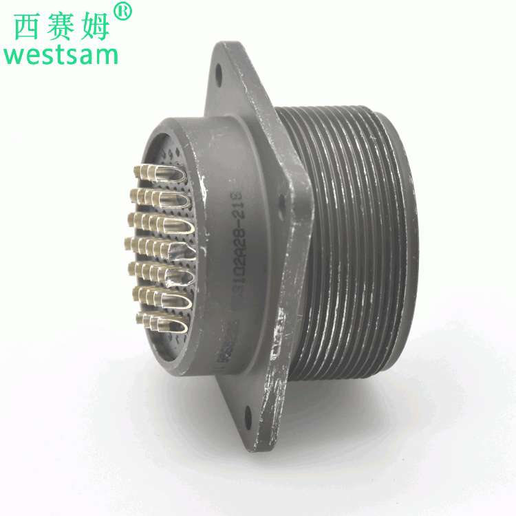 防水IP67航空插头MS3102A28-21S方形固定连接器原装