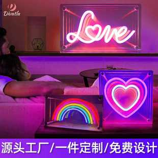 千层镜灯3D氛围灯love游戏图标深渊镜装 跨境新品 饰灯led霓虹灯定