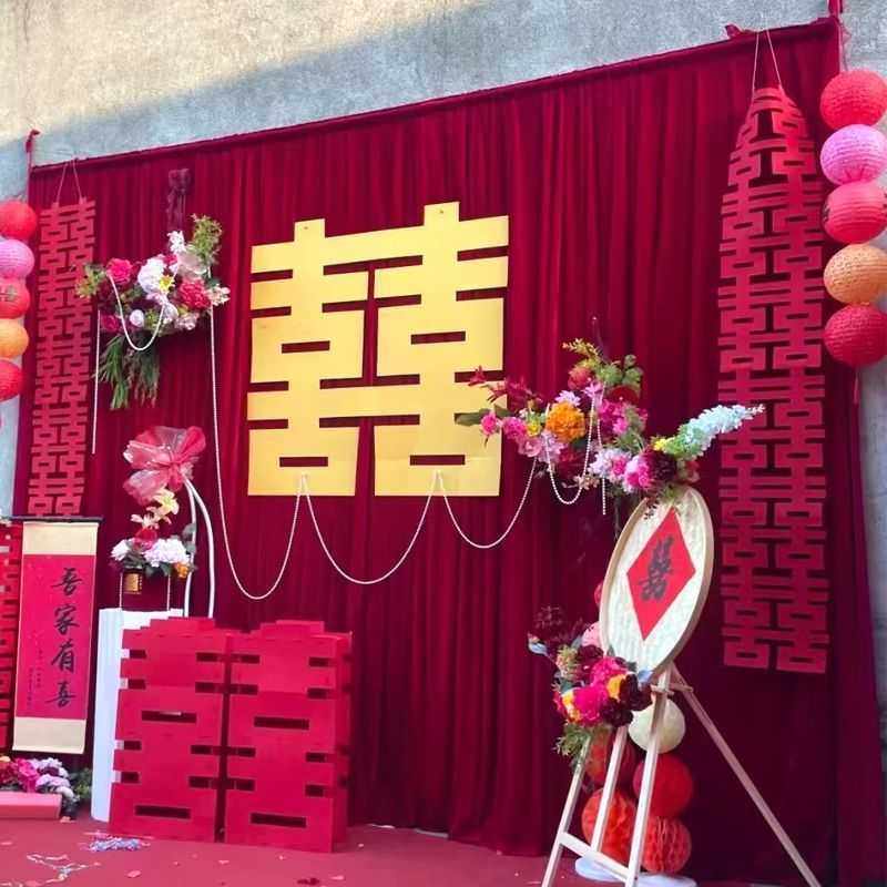 婚庆背景结婚金丝绒背景布布置纱幔金色喜字贴烫金中式婚礼直发,鲜花速递/花卉仿真/绿植园艺,其它园艺用品,淘宝优惠券,粉丝福利购,淘宝优惠卷