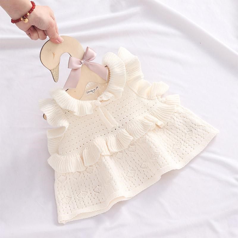 2025春秋装女童针织背心裙纯棉宝宝毛衣马甲婴儿甜美洋气外套潮