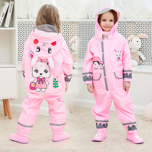 儿童雨衣连体全身小黄鸭套装男女童宝宝幼儿园小孩大帽檐雨裤雨披