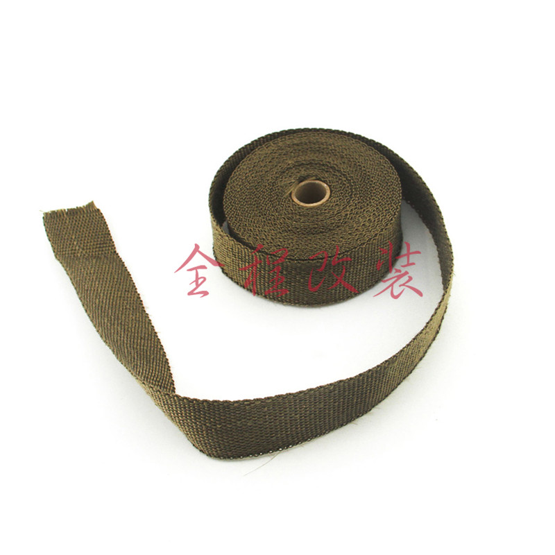 汽车改装排气管隔热布棉 摩托车防烫头段 耐高温芭蕉布披覆带15米