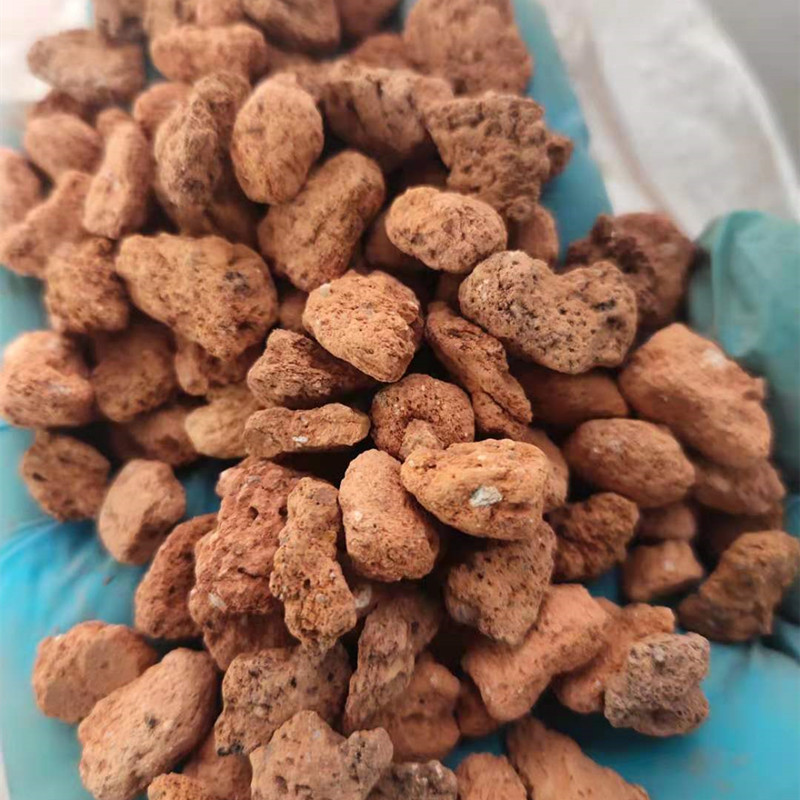 兰花植料火烧红土颗粒多孔透气拌土铺面介质6-10,10-15mm5斤包邮