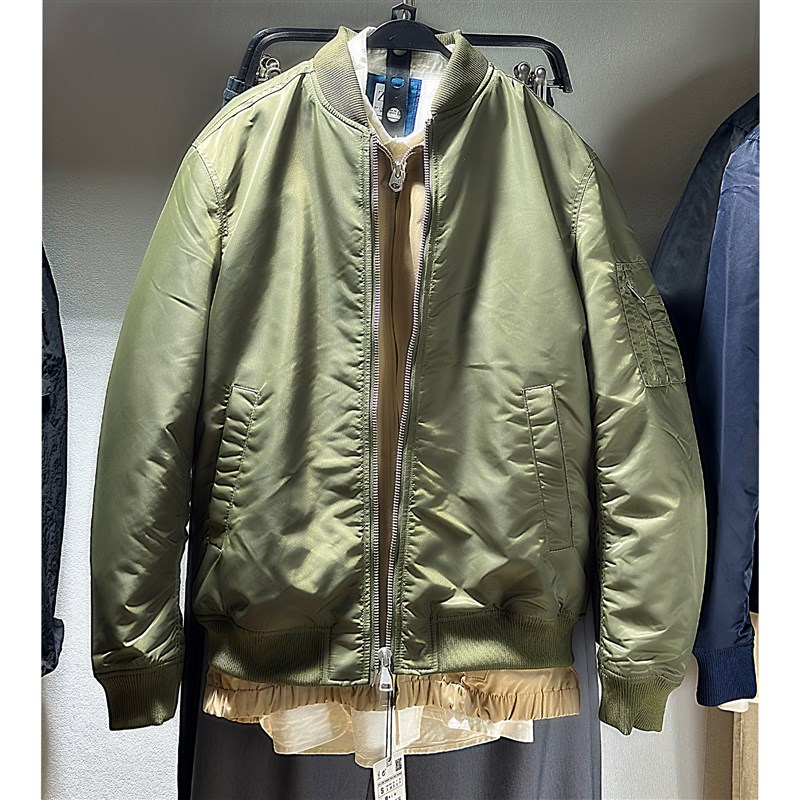 柜699!秋冬新品ZA男装飞行员棉服夹克 3918425 男冬季薄棉衣外套