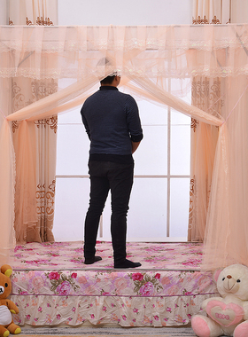 定做榻榻米床火炕床超大加大3米2.86米坐床式不锈钢定制支架蚊帐