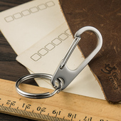 简约不锈钢男士 钥匙圈环锁匙扣 腰挂钥匙扣创意汽车钥匙链挂件个性